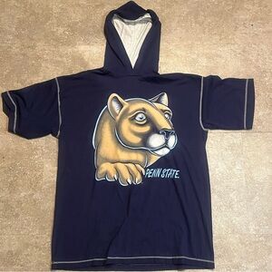 Vintage 90s Penn State Nittany Lions Big Print Double Hood Blue XX-Large T-Shirt